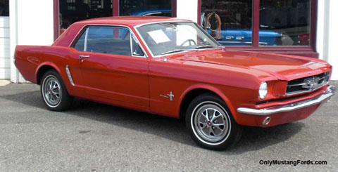1965 Ford Mustang coupe rangoon red